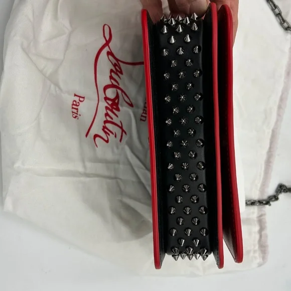 Women’s Christian Louboutin, Paloma Bengali, leather clutch/shoulder bag - Picture 11 of 14